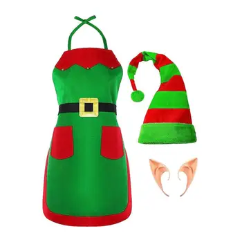 Рождественский костюм Санта-Клауса, Косплей Зеленого Эльфа, Семейная Карнавальная вечеринка, Новогодний Маскарадный костюм, комплект одежды для женщин и девочек