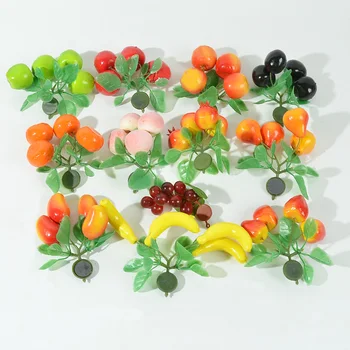12шт Магнит для фруктов на холодильник, милый 3D съемный Искусственный Реалистичный забавный магнит для фруктов для украшения домашней кухни