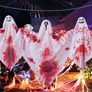 Светящееся призрачное украшение призрачное украшение для Хэллоуина Жуткие светодиодные призрачные украшения для сада с привидениями, светящиеся летающие