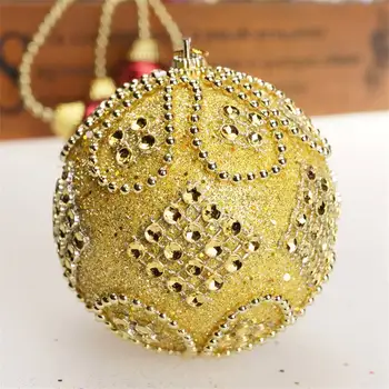 Рождественский шар из пенопласта высокого класса, роскошное ожерелье из бисера 8 см 16 г, подвесные украшения из горного хрусталя
