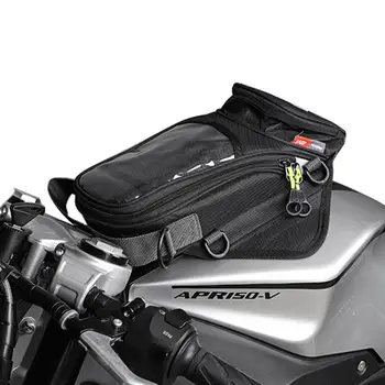 Сильная магнитная сумка для бака мотоцикла, мужская сумка для седла мотоцикла, одинарная сумка, сенсорный экран для телефона большой емкости