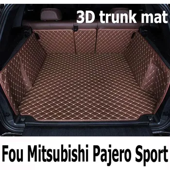 Лучшее качество! Полный комплект автомобильных ковриков для багажника Mitsubishi Pajero Sport 7 мест 2022-2016, чехол для багажника, бесплатная доставка