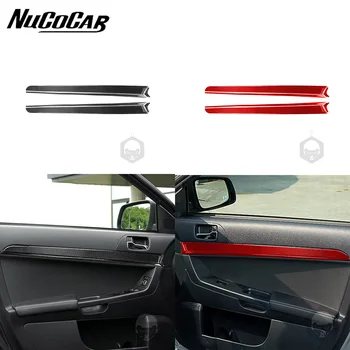 Для Mitsubishi Lancer EVO X MR 2008-2015 Декоративная полоска дверной панели из углеродного волокна, Аксессуары для интерьера автомобиля, декоративные наклейки