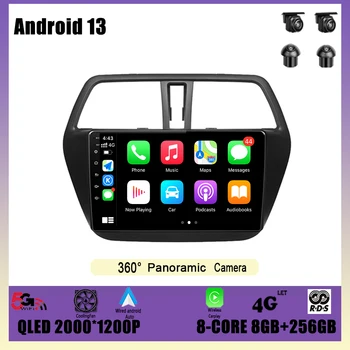 Навигация GPS DSP Carplay WIFI Android 13 Автомобильный Радио Мультимедийный Плеер Для Suzuki SX4 S-Cross 2014-2017