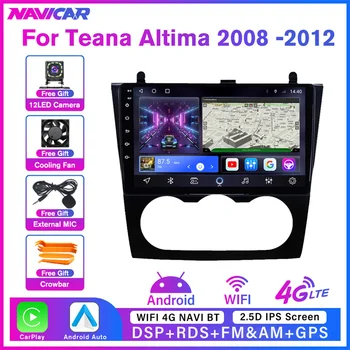 NAVICAR 2DIN Android 10,0 Автомобильный Радиоприемник Для 2008 2009 2010 2011 2012 Nissan Teana GPS Altima Ручной A/C Автомобильный Мультимедийный Видеоплеер