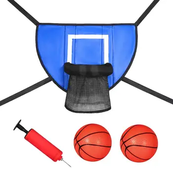 Баскетбольное Кольцо на Мини-Батуте с Баскетбольным Насосом, Прочное для Погружения