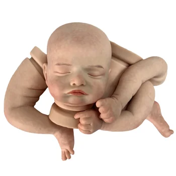 Attyi 18-дюймовая Неокрашенная/Окрашенная Силиконовая Кукла-Реборн, Набор реалистичных деталей для новорожденных кукол 
