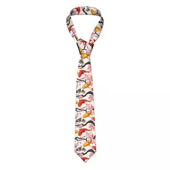 Классический мужской галстук, шелковые мужские галстуки для свадебной вечеринки, деловой галстук для взрослых, повседневный галстук с рисунком рыбы Кои и сакуры-Вишни