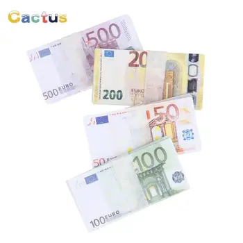 1 комплект 1: 12 Миниатюрных банкнот в кукольном домике, евро, 50/100/200/500 евро, модель, Подарки для детей, Игрушка для декора сцены в гостиной