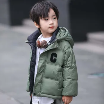 Новая зимняя детская пуховая куртка с хлопковой подкладкой
