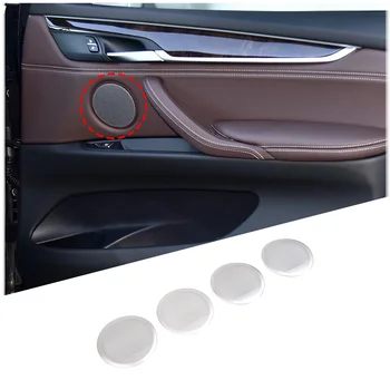 Для BMW X5 F15 2014-2018 Серебристая дверца автомобиля из нержавеющей стали, рамка аудиоколонки, накладка, автомобильные Аксессуары