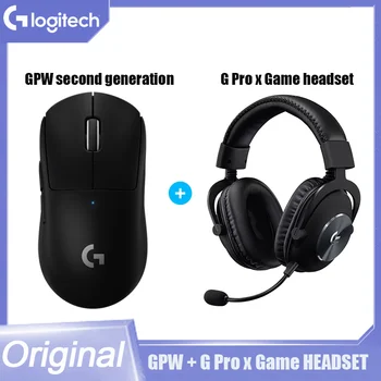 Оригинальная новая киберспортивная мышь Logitech GPW 2 поколения G Pro X, набор беспроводных игровых наушников и микрофона для компьютерной игры