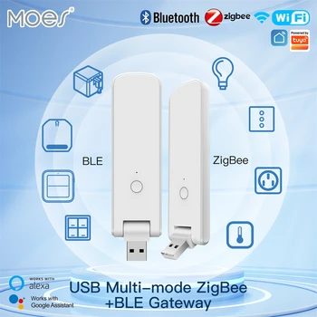 Многорежимный шлюз MOES Tuya Smart USB Bluetooth + управление беспроводным концентратором ZigBee Управление 