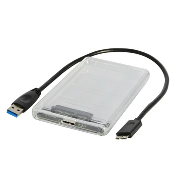 Новый высокоскоростной USB-накопитель емкостью 2 ТБ с диагональю от 3,0 до 2,5 дюймов, внешний жесткий диск SSD HDD в прозрачном корпусе