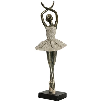 Современная абстрактная скульптура Девушки-балерины, Статуэтка Красавицы-балерины, украшения для офиса, домашнего бара, украшения из смолы, подарок