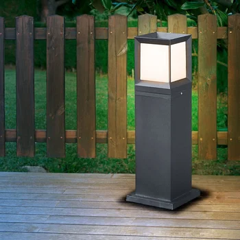 60 СМ E27 Уличный светильник для садовой дорожки Квадратная стойка во дворе Виллы, колонна, столб, освещение Современного паркового ландшафта, Тумбы, освещение