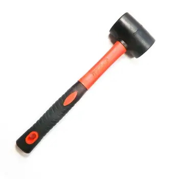 Резиновый молоток с эргономичной ручкой для мягкого удара без повреждений для кемпинга, настила, кольев для палаток, деревообработки