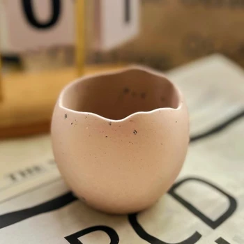 Симпатичная форма яйца Цементная Свеча Чашка Гипсовая банка Силиконовые формы Гипсовый Контейнер Бетонный Цветочный горшок Форма для дома из эпоксидной смолы