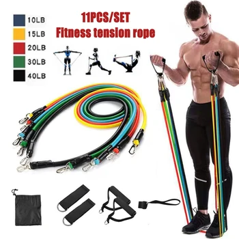 Натяжная веревка для фитнес-тренировок, многофункциональное эластичное натяжное устройство для йоги, эспандер для силовых тренировок, натяжная тренировочная лента
