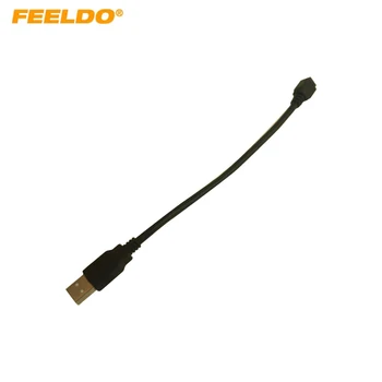FEELDO 10 шт. Автомобильный аудиовход, провод для передачи мультимедийных данных, кабель-адаптер Mini USB-2.0 для Nissan Ford GM MG USB AUX кабель