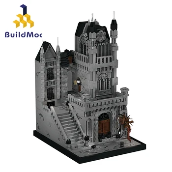 Buildmoc Игра Bloodbornedss Архитектура Улицы Ярнама MOC Строительные блоки Игрушки для детей Детские Подарки 6589 шт. Кирпичи