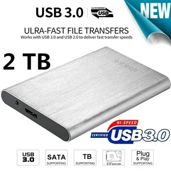 Оригинальный Портативный Высокоскоростной SSD/HDD 2 ТБ/4 ТБ/ 8 ТБ/16 ТБ/30 ТБ Внешний Жесткий диск Массового хранения данных Интерфейс USB 3.0 Память Жесткий диск