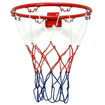 ELOS-32 см Настенное баскетбольное кольцо с металлической сеткой, подвесная корзина, баскетбольный мяч, настенный обод с винтами, спорт в помещении и на открытом воздухе