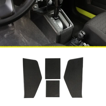 Наклейка для отделки боковой панели переключения передач Аксессуары для интерьера автомобиля из мягкого углеродного волокна для Suzuki Jimny 2019 2020 2021 2022 2023