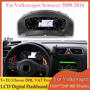Новейший оригинальный автомобильный цифровой кластерный прибор 10,25 “, цифровая приборная панель, спидометр в кабине для Volkswagen Scirocco 2009-2016