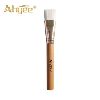 Ahyee Professional WOOD Mini Mask- Brush Портативная кисть для основы из высококачественных синтетических волос Женская кисть для макияжа