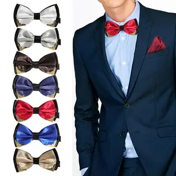 Мужской галстук, прекрасный костюм, галстук, наряд в британском стиле, Нежный двухслойный галстук-бабочка