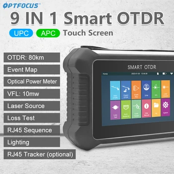 Тестер OTDR С Сенсорным Экраном OPTFOCUS 1310 1550 нм 9 В 1 Высокоточный Тестовый Анализ OPM VFL Test Tool Бесплатная Доставка