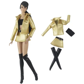 Модная меховая Одежда 1A Комплект для Барби Блит 1/6 30 см MH CD FR SD Kurhn BJD Кукольная Одежда Игрушка в Подарок для Девочки