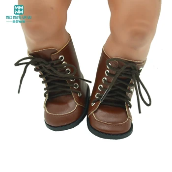 мини-кукольные туфли длиной 7,5 см, Розово-красные шерстяные Сапоги подходят для кукол длиной 43 см, новорожденных кукол и детских аксессуаров american doll