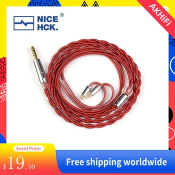 NiceHCK RedAg 4N Коаксиальный кабель для наушников HiFi из чистого серебра 3.5/2.5/4.4 мм MMCX/QDC/0,78 2Pin для HOLA Zero KATO Aria LAN Cadenza