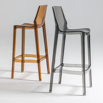 Пластиковые обеденные стулья для балкона в скандинавском стиле, игровые банкетные Минималистичные обеденные стулья из прозрачной ткани, Дизайнерская мебель для дома высокого качества QQ
