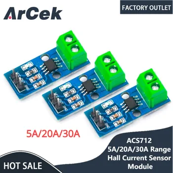 Горячая продажа ACS712 5A 20A 30A Диапазон Датчика Тока Холла Модуль ACS712 Модуль для Arduino