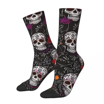 Носки Calaveras Day of the Dead, спортивные носки до середины икры с 3D принтом для мальчиков и девочек