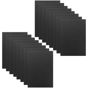 50 Листов Бумаги для Декупажа, Черный Картон, Плотный Картон Формата А4, Эскиз Картины для Рисования Графиков