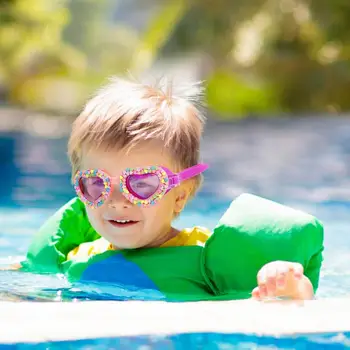 Новые водонепроницаемые плавательные очки для детей в форме мультяшного сердца, защищающие от запотевания, очки для тренировок по плаванию, подарки для детей