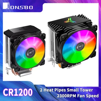 Jonsbo CR1200 CPU Cooler 2 Тепловые Трубки Башенный ПК-Радиатор 3PIN PWM RGB Для Intel 1151 AMD AM4 RGB Air Cooler Вентилятор Охлаждения Процессора