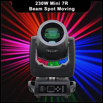 Мини-230 Вт пятно Луча 7R движущийся головной свет противотуманные Радуга для диско DJ свадебная дискотека ночной клуб новогоднее шоу сценический эффект освещения