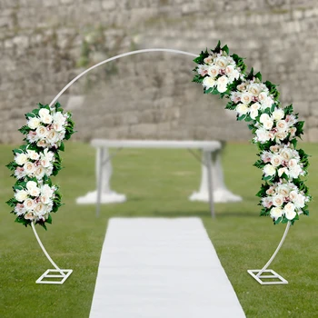 Свадебная арка, круглый фон, подставка с сумкой для переноски, большой круг, рамка для свадебного шара, металл, белый / золотой