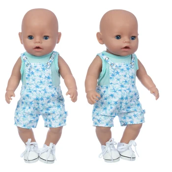 Короткий комбинезон подходит для кукольной одежды 17 дюймов 43 см, костюм Born Baby для подарка на день рождения ребенка
