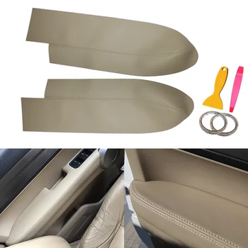 декоративная крышка дверной ручки из кожи из микрофибры, 2шт, панель подлокотника для Honda CR-V, Honda CRV 07-10