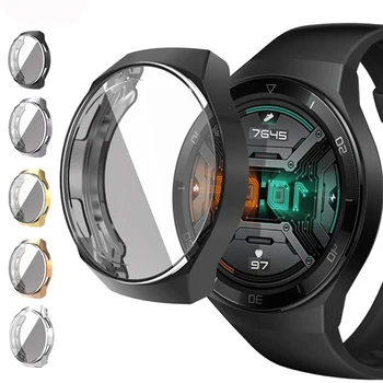Чехол для Huawei Watch GT 2e, мягкая рамка из ТПУ, аксессуары для умных часов, Бампер + защитная пленка для экрана, Huawei Watch GT2E