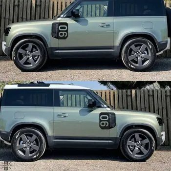 Для Land Rover Defender L663 90 110 130 2020-2023 ПВХ Черный/Углеродное Волокно Автомобильная Дверь Боковое Вентиляционное Отверстие Наклейка Отделка Наклейка Автомобильные Аксессуары
