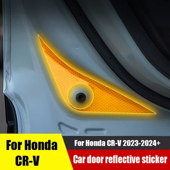 Для Honda CR-V Светоотражающие предупреждающие наклейки на двери автомобиля персонализированные светящиеся автомобильные наклейки с предупреждением о безопасности декоративные наклейки