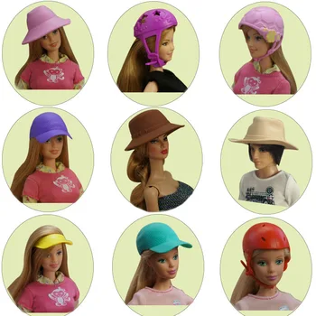 Пластиковая шляпа для куклы Ken Boy 1/6 Аксессуары для миниатюрных кукол головные уборы для волос Шлем шляпы для Барби 1/6 BJD кукольный домик Детские игрушки