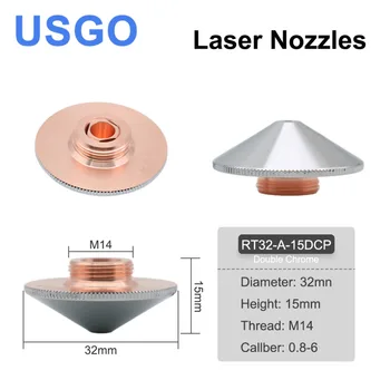 Лазерные насадки USGO Диаметром 32 мм Калибр H15 0,8-6,0 Одно-/двухслойные лазерные насадки для станков для резки оптического волокна